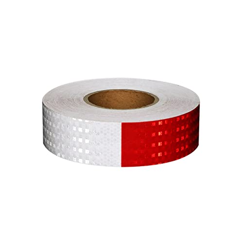 Reflektierendes Klebeband Warnig Reflektierender Aufkleber Selbstklebendes Markierungsband(Red White) von YHNNH