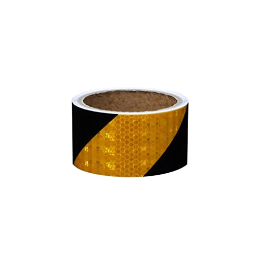 Reflektierendes Klebeband zur Markierung von Gefahrenwarnbändern, selbstklebende reflektierende Aufkleber(Black) von YHNNH