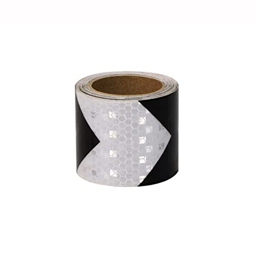 Selbstklebendes Markierungsband, hochintensiver reflektierender Aufkleber for Auto-LKW(White Black) von YHNNH