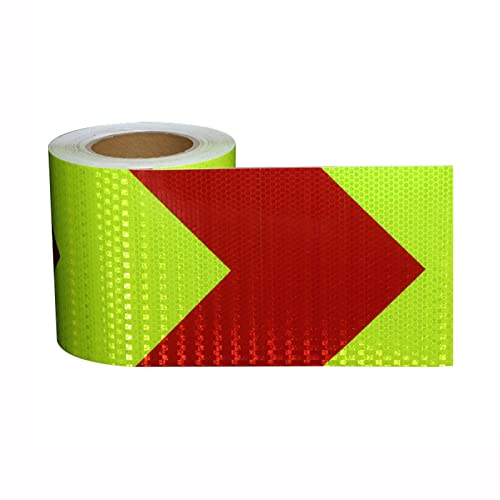 Warnband, hochintensives Reflektorband, Markierungsband for Außentreppen(Red Green) von YHNNH