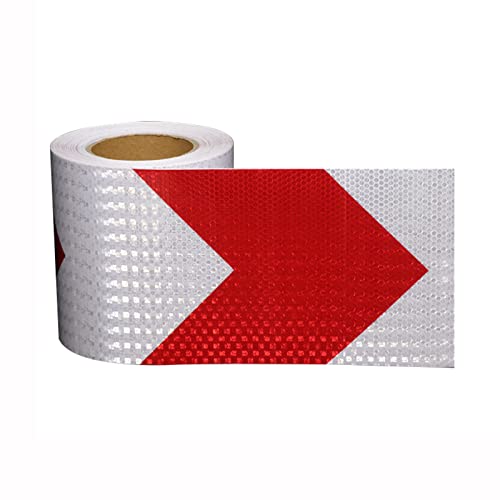 Warnband, hochintensives Reflektorband, Markierungsband for Außentreppen(Red White) von YHNNH