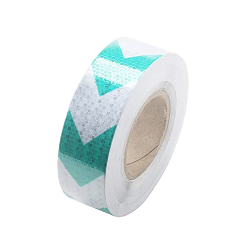 Warnband Hochintensives Reflektorband Selbstklebendes Reflektorband zur Markierung von Absperrbändern(Green White) von YHNNH