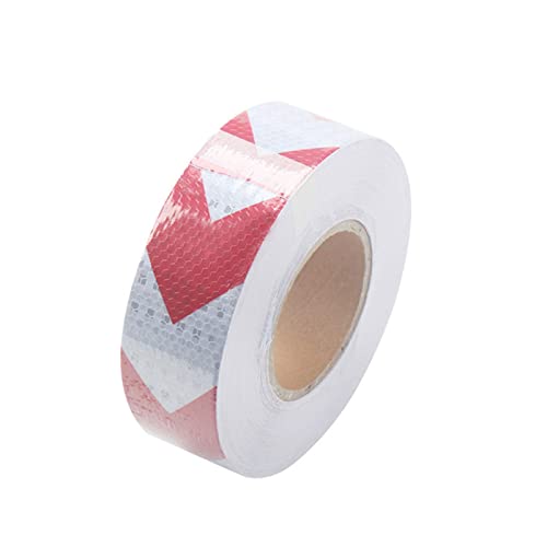 Warnband Hochintensives Reflektorband Selbstklebendes Reflektorband zur Markierung von Absperrbändern(Red White) von YHNNH
