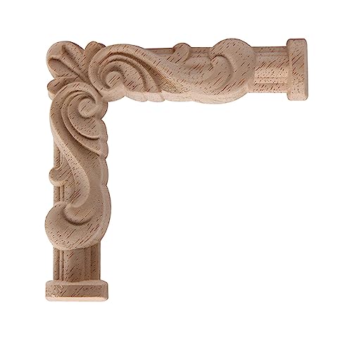 YHNNH， Holzgeschnitzte Zierleisten, Holzhandwerk, Zierde, Retro-geschnitzte Blume, Gummiholz, Möbel, Eckschrank, Holzfiguren, Applikation, Zierde(12 * 12 * 3cm) von YHNNH