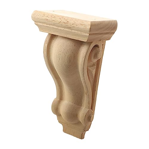 YHNNH， Holzgeschnitzte Zierleisten, Tür aus Holz for Zuhause, Blumen, Holzfiguren, Kunsthandwerk, Eckapplikationen, Rahmen, Wand, Tür, Möbel, Holzschnitzerei, dekorativ(15 * 8 * 5cm) von YHNNH