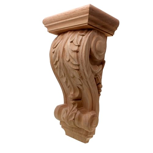 YHNNH， Holzgeschnitzte Zierleisten, Wandskulpturen, Vintage-Pflanzen-Eckapplikationen, Rahmen, Schrank, Kamin, Tür, Möbel, dekorative Holzfiguren(35 * 20 * 12cm) von YHNNH