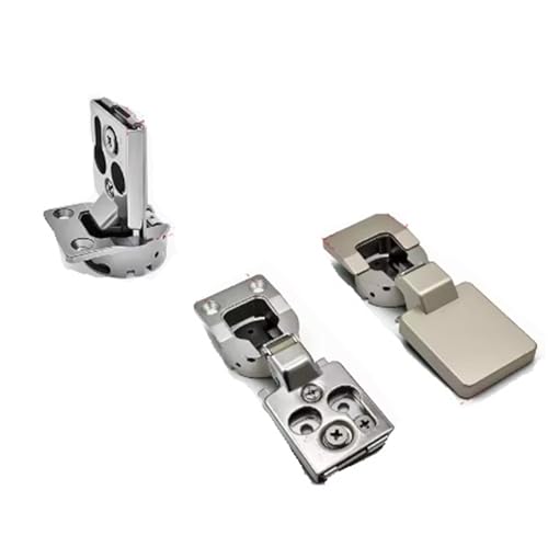 YHNNH 2 STÜCKE Ultradünne Kurze Arm Hydraulische Dämpfung Eingebettet Kühlschrank Scharnier Schrank Dunstabzugshaube Schrank Tür Scharnier(Gray) von YHNNH