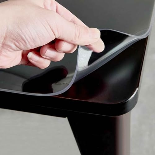 YHNNH Kristallklare, transparente, wasserdichte Tischdecke aus PVC-Vinyl, Schutzfolie, wasserdichte Tischdecke aus Kunststoff für Esstisch, strapazierfähige, abwischbare, transparente Matte für Z YHNNH Kristallklare, transparente, wasserdichte Tischdecke aus PVC-Vinyl, Schutzfolie, wasserdichte Tischdecke aus Kunststoff für Esstisch, strapazierfähige, abwischbare, transparente Matte für Z von YHNNH