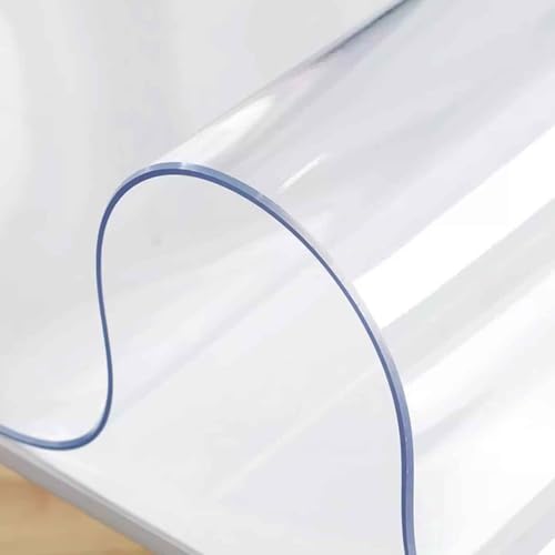 YHNNH Rechteckige, transparente Kunststoff-Tischdecke – 100% wasserdicht, ölbeständig, schmutzabweisend, Tischschutzhülle, PVC-Tischunterlage für Schreibtisch, Couchtisch, Arbeitsplatte (100 x 30 YHNNH Rechteckige, transparente Kunststoff-Tischdecke – 100% wasserdicht, ölbeständig, schmutzabweisend, Tischschutzhülle, PVC-Tischunterlage für Schreibtisch, Couchtisch, Arbeitsplatte (100 x 30 von YHNNH