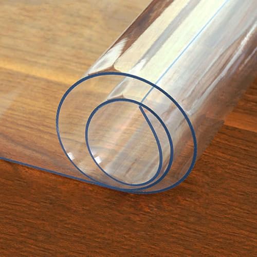 YHNNH Transparente PVC-Tischdecke, wasserdicht, abwischbar, Schreibtischschutz aus Kunststoff, ölbeständig, transparente Tischdecke für Büro/Küche/Esstisch/Kommode/Nachttisch/Computer/Schreibtisch YHNNH Transparente PVC-Tischdecke, wasserdicht, abwischbar, Schreibtischschutz aus Kunststoff, ölbeständig, transparente Tischdecke für Büro/Küche/Esstisch/Kommode/Nachttisch/Computer/Schreibtisch von YHNNH