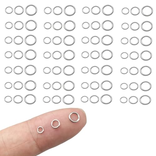 2500 Stück 3 mm 4 mm 5 mm Edelstahl Binderinge Verbindungsringe für DIY Handwerk Schmuckherstellung Halsketten Armband Ohrringe Schlüsselanhänger von YHYPOCI