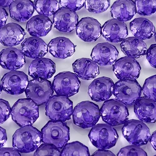 YHYPOCI Acryl-Kristallperlen, 6 mm, facettierte Rondelle, Acryl-Abstandshalter für Windspiele, Armbänder, Halsketten, Ohrringe, Schlüsselanhänger, Schmuckherstellung, DIY Handwerk (bläuliches Violett YHYPOCI Acryl-Kristallperlen, 6 mm, facettierte Rondelle, Acryl-Abstandshalter für Windspiele, Armbänder, Halsketten, Ohrringe, Schlüsselanhänger, Schmuckherstellung, DIY Handwerk (bläuliches Violett von YHYPOCI