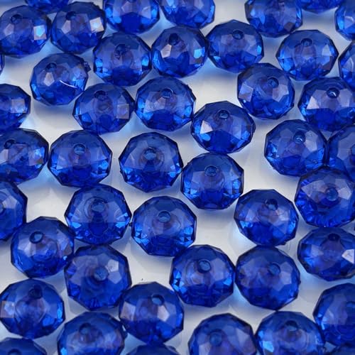 YHYPOCI Acryl-Kristallperlen, 8 mm, facettierte Rondelle, Acryl-Abstandshalter für Windspiele, Armbänder, Halsketten, Ohrringe, Schlüsselanhänger, Schmuckherstellung, Basteln, Saphirblau, 400 Stück YHYPOCI Acryl-Kristallperlen, 8 mm, facettierte Rondelle, Acryl-Abstandshalter für Windspiele, Armbänder, Halsketten, Ohrringe, Schlüsselanhänger, Schmuckherstellung, Basteln, Saphirblau, 400 Stück von YHYPOCI