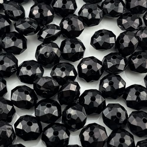 YHYPOCI Acryl-Kristallperlen, 8 mm, facettierte Rondelle, Acryl-Abstandshalter für Windspiele, Armbänder, Halsketten, Ohrringe, Schlüsselanhänger, Schmuckherstellung, Basteln, Schwarz, 400 Stück YHYPOCI Acryl-Kristallperlen, 8 mm, facettierte Rondelle, Acryl-Abstandshalter für Windspiele, Armbänder, Halsketten, Ohrringe, Schlüsselanhänger, Schmuckherstellung, Basteln, Schwarz, 400 Stück von YHYPOCI