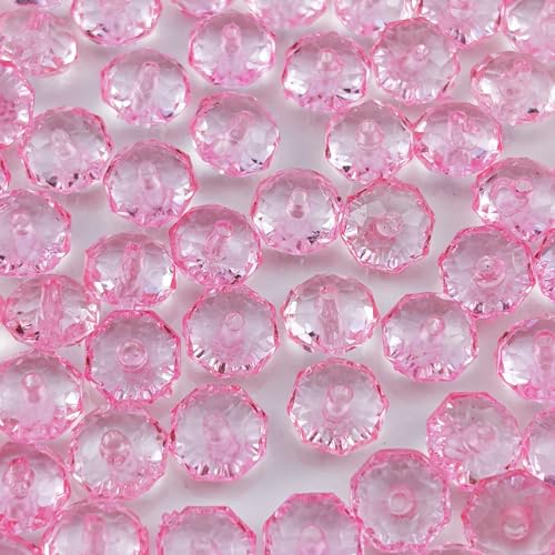 YHYPOCI Acryl-Kristallperlen, facettierte Rondelle, Acryl-Abstandshalter für Windspiele, Armbänder, Halsketten, Ohrringe, Schlüsselanhänger, Schmuckherstellung, Basteln, 100 Stück YHYPOCI Acryl-Kristallperlen, facettierte Rondelle, Acryl-Abstandshalter für Windspiele, Armbänder, Halsketten, Ohrringe, Schlüsselanhänger, Schmuckherstellung, Basteln, 100 Stück von YHYPOCI