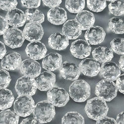 YHYPOCI Acryl-Kristallperlen, facettierte Rondelle, Acryl-Abstandshalter für Windspiele, Armbänder, Halsketten, Ohrringe, Schlüsselanhänger, Schmuckherstellung, Basteln, Weiß, 100 Stück YHYPOCI Acryl-Kristallperlen, facettierte Rondelle, Acryl-Abstandshalter für Windspiele, Armbänder, Halsketten, Ohrringe, Schlüsselanhänger, Schmuckherstellung, Basteln, Weiß, 100 Stück von YHYPOCI