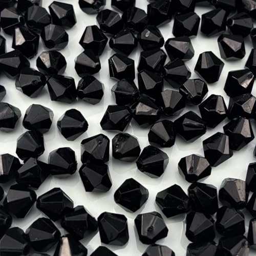 YHYPOCI Acrylperlen, Doppelkegel, facettiert, Acryl-Kristall, Abstandshalter für Armband, Halskette, Ohrringe, Schlüsselanhänger, Schmuckherstellung, Handwerk, 100 Stück YHYPOCI Acrylperlen, Doppelkegel, facettiert, Acryl-Kristall, Abstandshalter für Armband, Halskette, Ohrringe, Schlüsselanhänger, Schmuckherstellung, Handwerk, 100 Stück von YHYPOCI