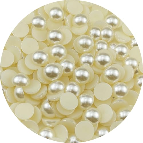 YHYPOCI Halbperlen zum Basteln, flache Rückseite, rund, halbe Perlen für Schmuckherstellung, Nagelkunst, Scrapbooking, Basteln, Hochzeitskleid, Dekoration, Elfenbeinweiß, 200 Stück YHYPOCI Halbperlen zum Basteln, flache Rückseite, rund, halbe Perlen für Schmuckherstellung, Nagelkunst, Scrapbooking, Basteln, Hochzeitskleid, Dekoration, Elfenbeinweiß, 200 Stück von YHYPOCI