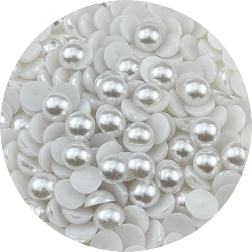 YHYPOCI Halbperlen zum Basteln, flache Rückseite, rund, halbe Perlen für Schmuckherstellung, Nagelkunst, Scrapbooking, Basteln, Hochzeitskleid, Dekoration, Weiß, 200 Stück YHYPOCI Halbperlen zum Basteln, flache Rückseite, rund, halbe Perlen für Schmuckherstellung, Nagelkunst, Scrapbooking, Basteln, Hochzeitskleid, Dekoration, Weiß, 200 Stück von YHYPOCI