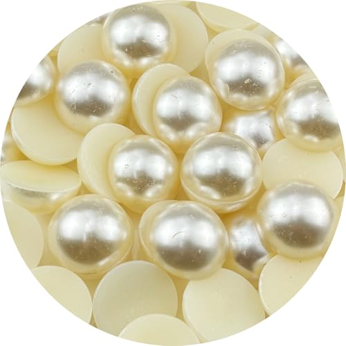 YHYPOCI Halbrunde Perlen zum Basteln, flache Rückseite, halbrunde Perlen für Schmuckherstellung, Nagelkunst, Scrapbooking, Basteln, Hochzeitskleid, Dekoration, Elfenbeinweiß, 40 Stück YHYPOCI Halbrunde Perlen zum Basteln, flache Rückseite, halbrunde Perlen für Schmuckherstellung, Nagelkunst, Scrapbooking, Basteln, Hochzeitskleid, Dekoration, Elfenbeinweiß, 40 Stück von YHYPOCI