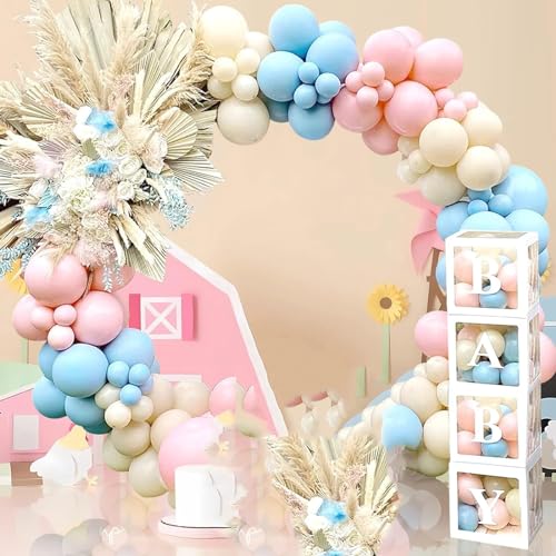 Luftballons Girlande Rosa Blau Beige,168PCS Gender Reveal Party Deko Ballons Luftballon Girlande Blau Rosa Girlande Babyparty Deko für Boy or Girl Baby Shower Deko Gender Reveal Party Luftballons Girlande Rosa Blau Beige,168PCS Gender Reveal Party Deko Ballons Luftballon Girlande Blau Rosa Girlande Babyparty Deko für Boy or Girl Baby Shower Deko Gender Reveal Party von YHZHIZHIMQ
