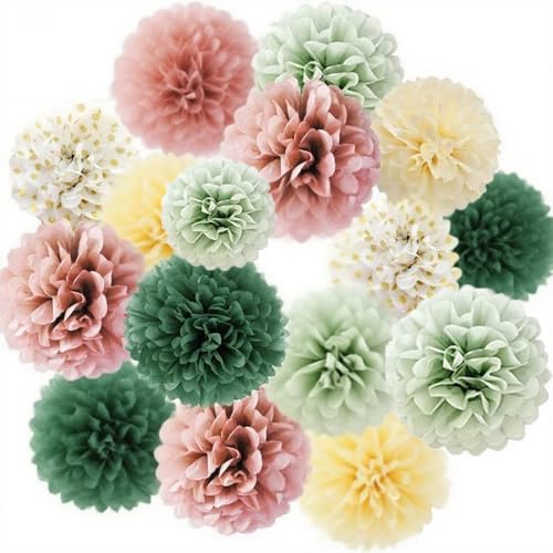 Seidenpapier Pompoms Grün Rosa,16 Stück Pompons Deko Salbeigrün Rosa Olivgrün Beige Sage Green Party Deko für Geburtstagsdeko Hochzeit Kommunion Babyparty Gartenparty Brautpartys Seidenpapier Pompoms Grün Rosa,16 Stück Pompons Deko Salbeigrün Rosa Olivgrün Beige Sage Green Party Deko für Geburtstagsdeko Hochzeit Kommunion Babyparty Gartenparty Brautpartys von YHZHIZHIMQ