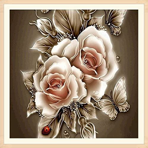 YHZHIZHIMQ Diamond Painting Rose,5D Diamond Painting Erwachsene Diamant Painting Bilder Erwachsene Kinder Rosa Landschaften Set für Home Wanddekoration(30x40cm) von YHZHIZHIMQ