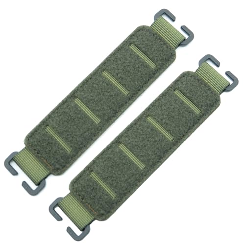 YHZNAGEM Taktische Klett Patches Board, 2 Pack Molle-Patch Panel, Tactical Molle Hook and Loop, Molle Patch Mounting Display Board für Abzeichen und Abzeichen (Grün, L) von YHZNAGEM