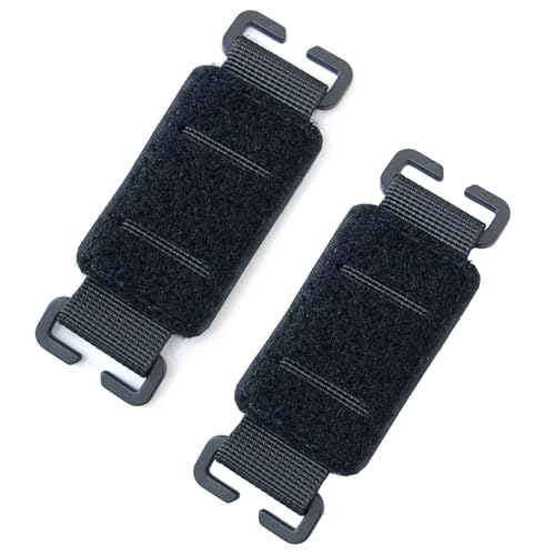 YHZNAGEM Taktische Klett Patches Board, 2 Pack Molle-Patch Panel, Tactical Molle Hook and Loop, Molle Patch Mounting Display Board für Abzeichen und Abzeichen (Schwarz, S) von YHZNAGEM