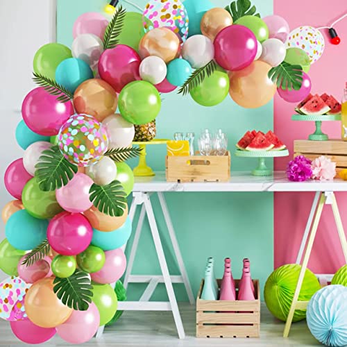 140Stück Tropische Luftballon Girlande Deko Hawaii Grüne Rosa Ballons Flamingo Luftballons Party Deko Konfetti Latex Ballons Palmenblätter für Geburtstag Sommer Party Strand Hochzeit Party Dekoration 140Stück Tropische Luftballon Girlande Deko Hawaii Grüne Rosa Ballons Flamingo Luftballons Party Deko Konfetti Latex Ballons Palmenblätter für Geburtstag Sommer Party Strand Hochzeit Party Dekoration von YHmall