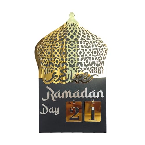 YIBOZI Schreibtisch-Dekorationen, Urlaubs-Countdown-Kalender, Acryl-Ständer, elegantes Ornament für Zuhause oder Büro, Eid Mubaraks, Schreibtisch-Dekoration YIBOZI Schreibtisch-Dekorationen, Urlaubs-Countdown-Kalender, Acryl-Ständer, elegantes Ornament für Zuhause oder Büro, Eid Mubaraks, Schreibtisch-Dekoration von YIBOZI