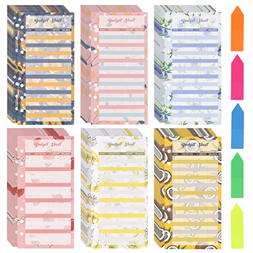 Budget Blätter Nachfüllpapier 36 Stück Binder Budget Sheet 6 Löcher a6 Binder Kosten Tracker Ausgabenblätter Einlagepapier Für Binder Notizbuch Ringbücher von YICH