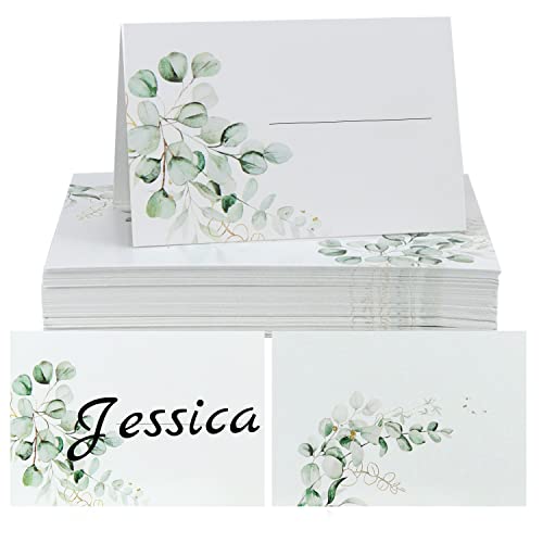 Tischkarten Platzkarten 50 Stück Namenskarten Namensschilder Hochzeit für Hochzeit Geburtstag Kommunion Taufe (Style 2) von YICH