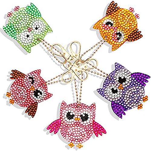 YICHEN 5 Stücke 5D DIY Diamant Malerei Schlüsselanhänger Eule Schlüsselring DIY Diamant Malerei Schlüsselbund 5D Full Drill Diamond Painting Keychain Tasche Anhänger Geschenk YICHEN 5 Stücke 5D DIY Diamant Malerei Schlüsselanhänger Eule Schlüsselring DIY Diamant Malerei Schlüsselbund 5D Full Drill Diamond Painting Keychain Tasche Anhänger Geschenk von YICHEN