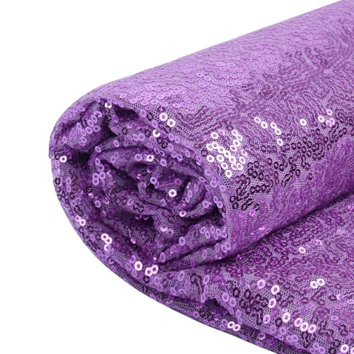 YIEMI Paillettenstoff，Paillettenstoff für modische Kleidung、Spielzeugdekoration、Pailletten Tischdecke und DIY usw.(1 Yard, Silber) von YIEMI