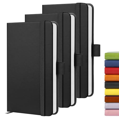 A6-Notizbuch, Taschennotizbücher, 160 linierte Seiten, Mini-Tagebuch, kleines Leder-Tagebuch, Taschenformat für Männer, Arbeit, Büro, Schule, fester Einband, A6, kleiner Notizblock mit Stifthalter A6-Notizbuch, Taschennotizbücher, 160 linierte Seiten, Mini-Tagebuch, kleines Leder-Tagebuch, Taschenformat für Männer, Arbeit, Büro, Schule, fester Einband, A6, kleiner Notizblock mit Stifthalter von YIEO