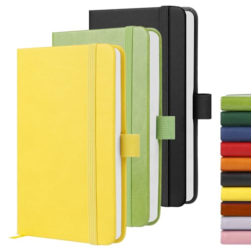 A6-Notizbuch, Taschennotizbücher, 160 linierte Seiten, kleines Leder-Tagebuch, Notizbuch für Damen und Herren, Arbeit, Büro, Schule, fester Einband, A6, kleiner Notizblock mit Stifthalter, 9,5 x 14,5 A6-Notizbuch, Taschennotizbücher, 160 linierte Seiten, kleines Leder-Tagebuch, Notizbuch für Damen und Herren, Arbeit, Büro, Schule, fester Einband, A6, kleiner Notizblock mit Stifthalter, 9,5 x 14,5 von YIEO