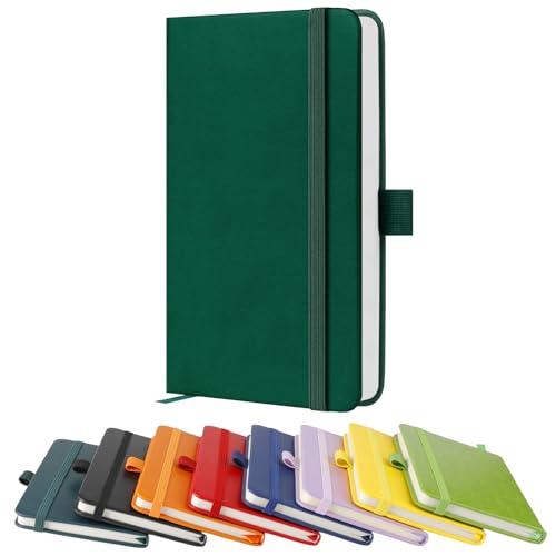 A6-Notizbuch, Taschennotizbücher, 160 linierte Seiten, kleines Leder-Tagebuch, Taschenformat für Damen, Herren, Arbeit, Büro, Schule, fester Einband, A6-Notizblock mit Stifthalter, 9,4 x 14,5 cm A6-Notizbuch, Taschennotizbücher, 160 linierte Seiten, kleines Leder-Tagebuch, Taschenformat für Damen, Herren, Arbeit, Büro, Schule, fester Einband, A6-Notizblock mit Stifthalter, 9,4 x 14,5 cm von YIEO