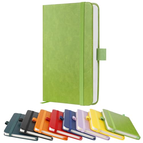 A6-Notizbuch, Taschennotizbücher, 160 linierte Seiten, kleines Leder-Tagebuch, Taschenformat für Damen und Herren, Arbeit, Büro, Schule, fester Einband, A6-Notizblock mit Stifthalter, 9,4 x 14,5 cm A6-Notizbuch, Taschennotizbücher, 160 linierte Seiten, kleines Leder-Tagebuch, Taschenformat für Damen und Herren, Arbeit, Büro, Schule, fester Einband, A6-Notizblock mit Stifthalter, 9,4 x 14,5 cm von YIEO