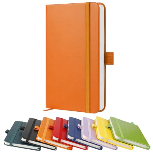 A6-Notizbuch, Taschennotizbücher, 160 linierte Seiten, kleines Leder-Tagebuch, Taschenformat für Damen und Herren, Arbeit, Büro, Schule, fester Einband, A6-Notizblock mit Stifthalter, 9,5 x 14,5 cm A6-Notizbuch, Taschennotizbücher, 160 linierte Seiten, kleines Leder-Tagebuch, Taschenformat für Damen und Herren, Arbeit, Büro, Schule, fester Einband, A6-Notizblock mit Stifthalter, 9,5 x 14,5 cm von YIEO