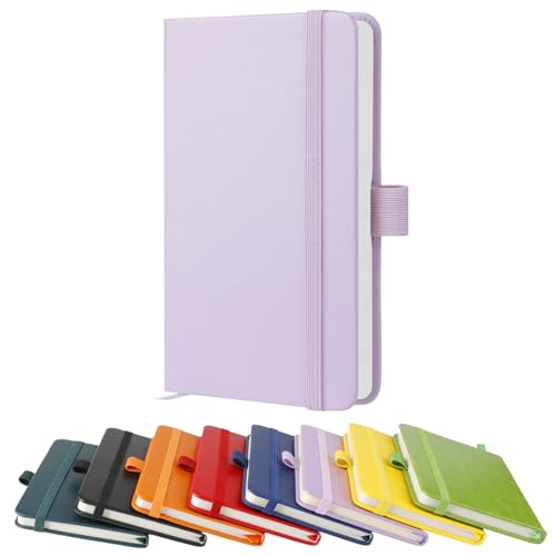 A6-Notizbuch, Taschennotizbücher, 160 linierte Seiten, kleines Leder-Tagebuch, Taschenformat für Damen und Herren, Arbeit, Büro, Schule, fester Einband, A6-Notizblock mit Stifthalter, 9,5 x 14,5 cm A6-Notizbuch, Taschennotizbücher, 160 linierte Seiten, kleines Leder-Tagebuch, Taschenformat für Damen und Herren, Arbeit, Büro, Schule, fester Einband, A6-Notizblock mit Stifthalter, 9,5 x 14,5 cm von YIEO