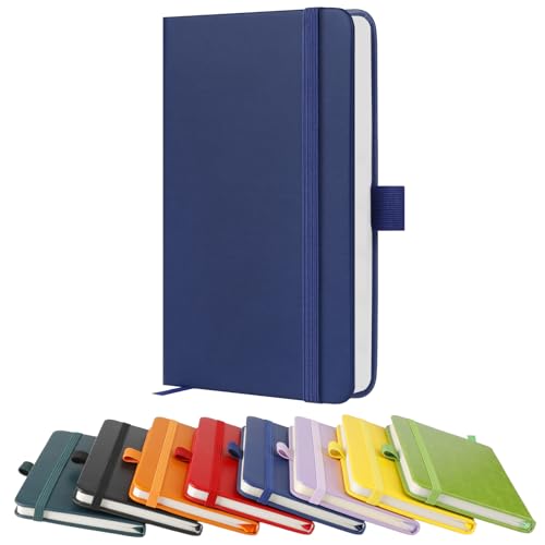 A6-Notizbuch, Taschennotizbücher, 160 linierte Seiten, kleines Leder-Tagebuch, Taschengröße für Damen und Herren, Arbeit, Büro, Schule, fester Einband, A6-Notizblock mit Stifthalter, 9,4 x 14,5 cm A6-Notizbuch, Taschennotizbücher, 160 linierte Seiten, kleines Leder-Tagebuch, Taschengröße für Damen und Herren, Arbeit, Büro, Schule, fester Einband, A6-Notizblock mit Stifthalter, 9,4 x 14,5 cm von YIEO