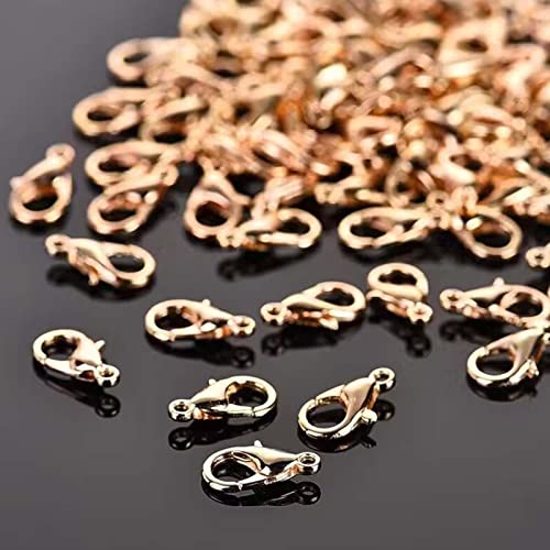 YIEUR 200 Stück Schmuckverschlüsse Karabinerverschluss gold, 14mm Armband Verschluss Schmuck Karabiner Verschluss für DIY Kunsthandwerk &Schmuckherstellung (KC gold) von YIEUR