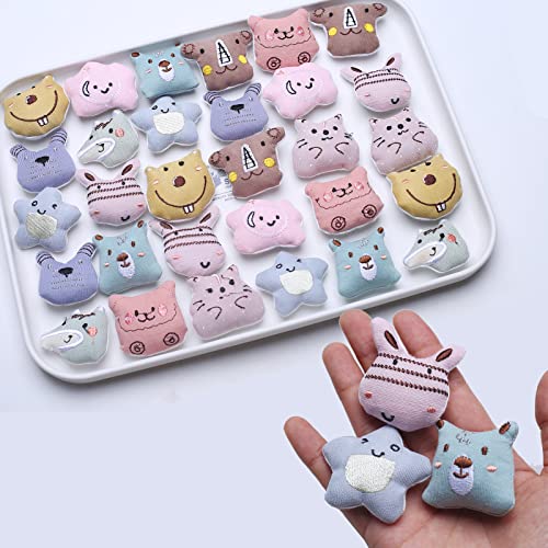 YIEUR 30 Stück bestickt Aufnäher zum Aufnähen，Tier Patches Baumwolle Applikationen Accessoires für Kleidung Kinderschuhe, Hüte, Broschen, Socken, Haarzubehör, Cartoon Bekleidungszubehör (10 Stile) von YIEUR