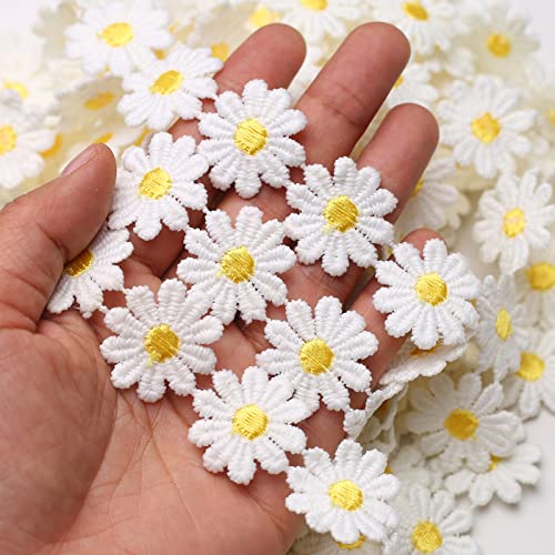 YIEUR 6,5 Meter Spitzenband Blumen Weiß, 25m Spitzenbordüre Tischdeko Geschenkband, 7 yard Zierband Stickerei Spitzenborte Vintage Band für Handwerk Nähen Deko von YIEUR