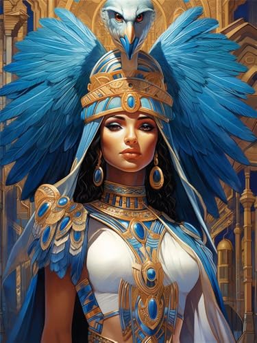 Diamond Painting Ägyptisch 40x50 cm, 5D Diamant Painting Bilder für Erwachsene und Anfänger, DIY Diamond Painting Set Königin Full Diamant Kunst Malerei Stickerei Kits für Home Wand Décor -RD753 von YIFEIYANYFY