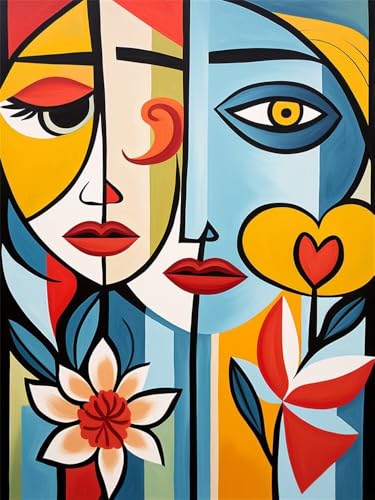 Diamond Painting Abstraktes Gesicht xxl 70x100cm, 5D Diamant Painting Bilder für Erwachsene und Anfänger, DIY Diamond Painting Set Blumen Full Drill Diamant Kunst Malerei für Home Wand Décor -RD946 Diamond Painting Abstraktes Gesicht xxl 70x100cm, 5D Diamant Painting Bilder für Erwachsene und Anfänger, DIY Diamond Painting Set Blumen Full Drill Diamant Kunst Malerei für Home Wand Décor -RD946 von YIFEIYANYFY