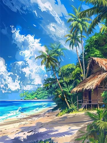 Diamond Painting Blauer Himmel Strand xxl 80x120cm, 5D Diamant Painting Bilder für Erwachsene und Anfänger, DIY Diamond Painting Set Kokosnussbaum Diamant Kunst Malerei für Home Wand Décor -RD954 Diamond Painting Blauer Himmel Strand xxl 80x120cm, 5D Diamant Painting Bilder für Erwachsene und Anfänger, DIY Diamond Painting Set Kokosnussbaum Diamant Kunst Malerei für Home Wand Décor -RD954 von YIFEIYANYFY