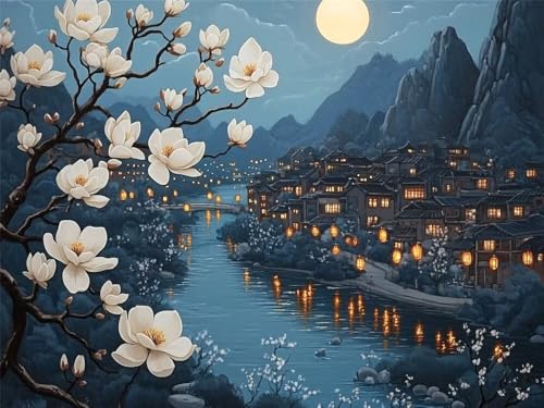 Diamond Painting Erwachsene Dorf Im Chinesischen Stil Diamant Painting Bilder Fluss, 5D Diamond-Painting 40x30 cm, DIY Diamant Malerei Set Mosaikherstellung Bastelset für Wanddekoration -RD583 Diamond Painting Erwachsene Dorf Im Chinesischen Stil Diamant Painting Bilder Fluss, 5D Diamond-Painting 40x30 cm, DIY Diamant Malerei Set Mosaikherstellung Bastelset für Wanddekoration -RD583 von YIFEIYANYFY