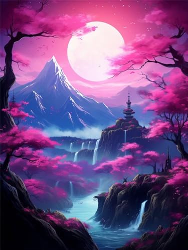 Diamond Painting Erwachsene Landschaft Diamant Painting Bilder Vollmond, 5D Diamond-Painting Groß 60x80 cm, DIY Diamant Malerei Set Mosaikherstellung Bastelset als Geschenk für Wanddekoration -RD975 Diamond Painting Erwachsene Landschaft Diamant Painting Bilder Vollmond, 5D Diamond-Painting Groß 60x80 cm, DIY Diamant Malerei Set Mosaikherstellung Bastelset als Geschenk für Wanddekoration -RD975 von YIFEIYANYFY